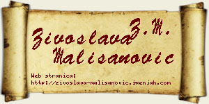 Živoslava Mališanović vizit kartica